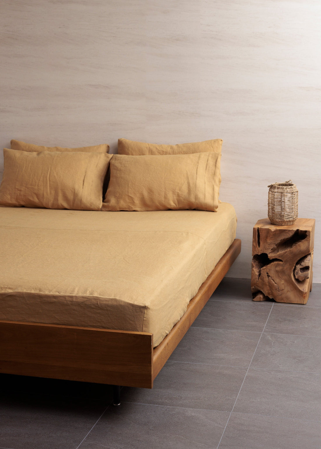 ジェントリー フレンチリネンキャンバス　ボックスシーツ